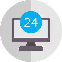 24 Hour Flat Scale Icon Design vector