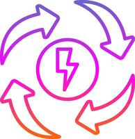 Eco Energy Line Gradient Icon Design vector