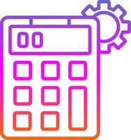 Calculator Line Gradient Icon Design vector