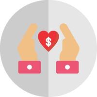 Chrity Donation Flat Scale Icon Design vector