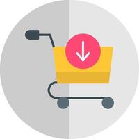 Add To Cart Flat Scale Icon Design vector