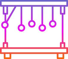 Pendulum Line Gradient Icon Design vector