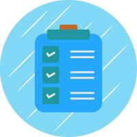 Check List Flat Circle Icon Design vector