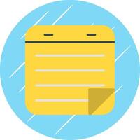 Sticky Notes Flat Circle Icon Design vector