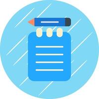 Notepad Flat Circle Icon Design vector