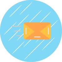 Email Flat Circle Icon Design vector