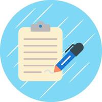 Check List Flat Circle Icon Design vector