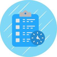 Checklist Flat Circle Icon Design vector