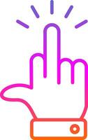 Middle Finger Line Gradient Icon Design vector