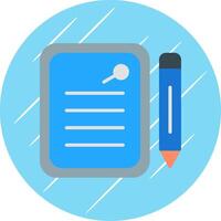 Notepad Flat Circle Icon Design vector