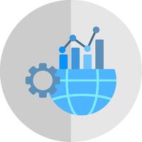 Global Markets Flat Scale Icon Design vector