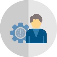 Working Hours Flat Scale Icon Design vector