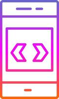 Arrow Line Gradient Icon Design vector