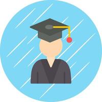 Student Flat Circle Icon Design vector