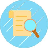 Research Report Flat Circle Icon Design vector