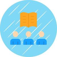 Team Learning Flat Circle Icon Design vector