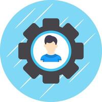 Coal Mining Flat Circle Icon Design vector