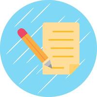 Writing Flat Circle Icon Design vector