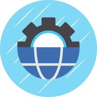 Water Supply Flat Circle Icon Design vector