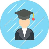 Academician Flat Circle Icon Design vector