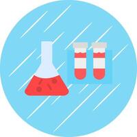 Science Beaker Flat Circle Icon Design vector