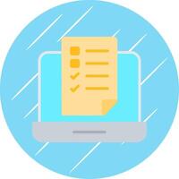 OnLine Circle Multi Circle Testing Flat Circle Icon Design vector