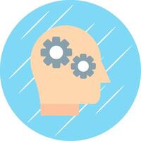 System Thinking Flat Circle Icon Design vector