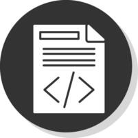 Document Flat Circle Icon Design vector