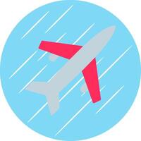 Old Plane Flat Circle Icon Design vector