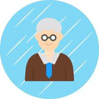 Professor Flat Circle Icon Design vector