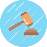 Auction Flat Circle Icon Design vector