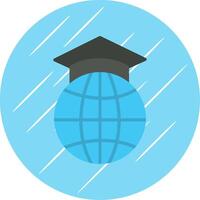 Study Abroad Flat Circle Icon Design vector