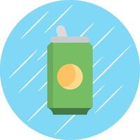 Soda Can Flat Circle Icon Design vector