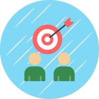 Business Targeting Flat Circle Icon Design vector