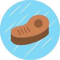 Steak Flat Circle Icon Design vector