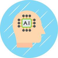 Cybernetics Flat Circle Icon Design vector