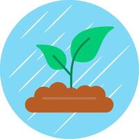 Sprout Flat Circle Icon Design vector