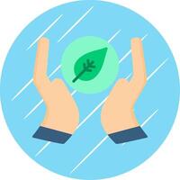 Go Green Flat Circle Icon Design vector