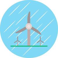 Turbine Energy Flat Circle Icon Design vector