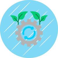 Sustainable Technology Flat Circle Icon Design vector