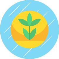 Farm Growth Flat Circle Icon Design vector