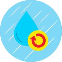 agua tratamiento plano circulo icono diseño vector