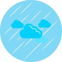 Clouds Flat Circle Icon Design vector