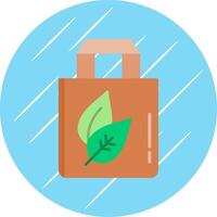 Organic Bag Flat Circle Icon Design vector