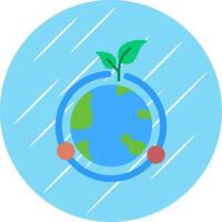 Ozone Layer Flat Circle Icon Design vector