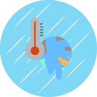 global calentamiento plano circulo icono diseño vector