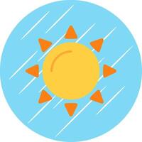 Sun Flat Circle Icon Design vector