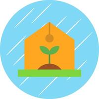 Greenhouse Flat Circle Icon Design vector