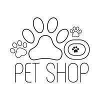 ilustración del logotipo de la tienda de mascotas vector