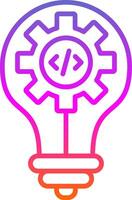 Idea Line Gradient Icon Design vector
